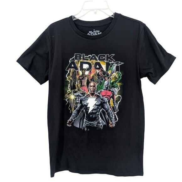 Black Adam T Shirt Adult Size M  DC Comics Graphic Print Superhero Movie Cosplay - Picture 1 of 6